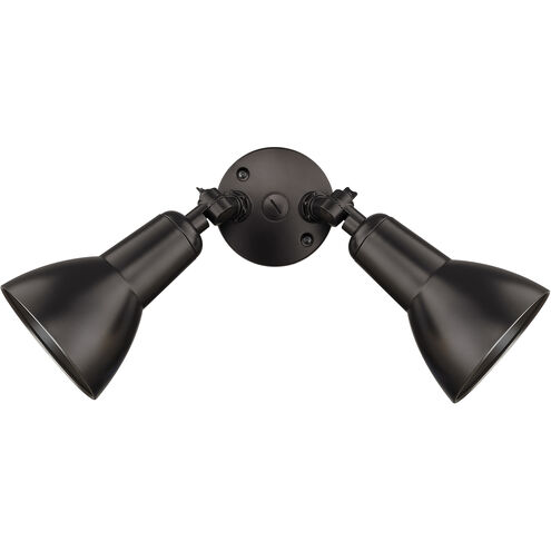 None 2 Light 16 inch Powder Coated Bronze Outdoor Security Flood Light